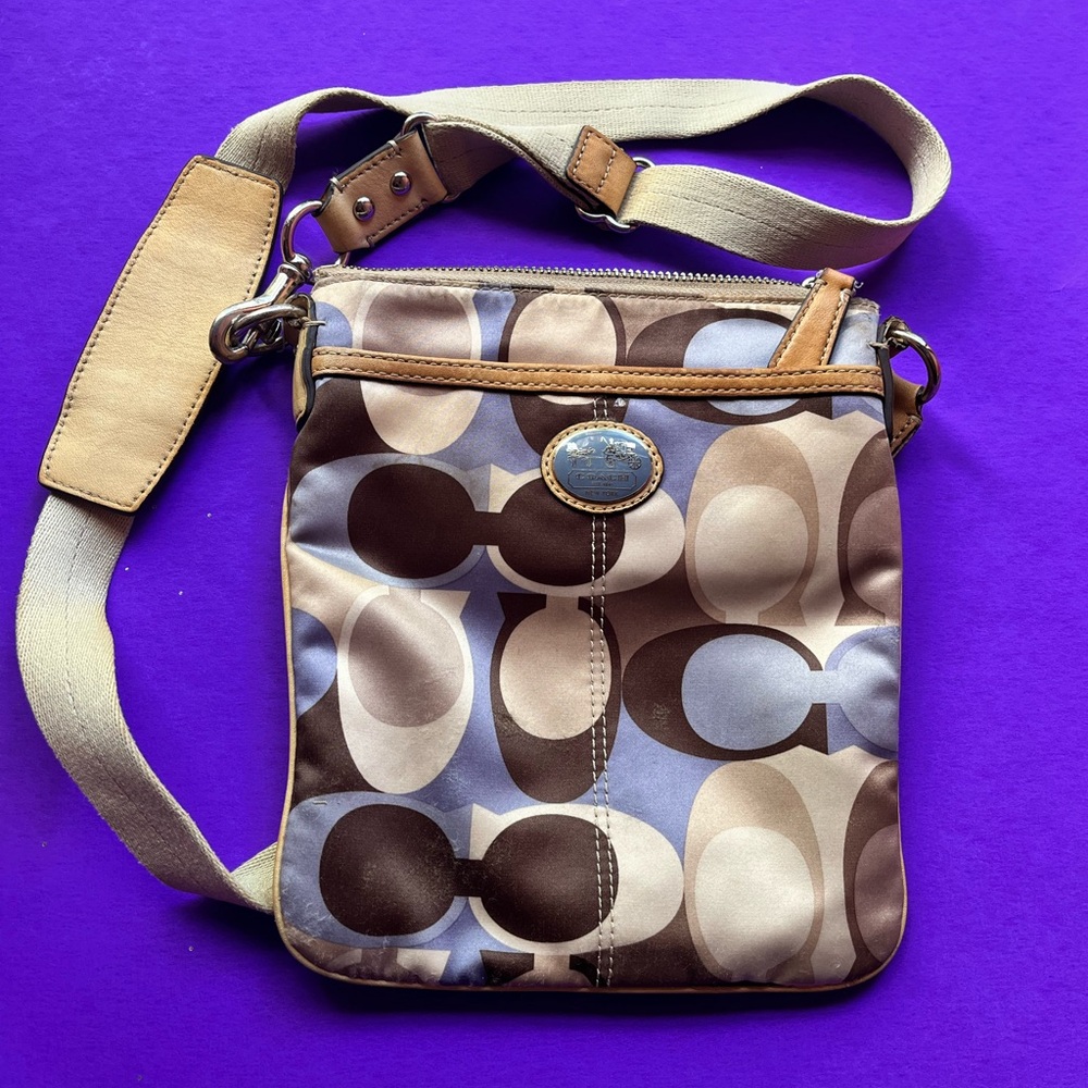 Coach Leah OP Art Logo Crossbody Bag